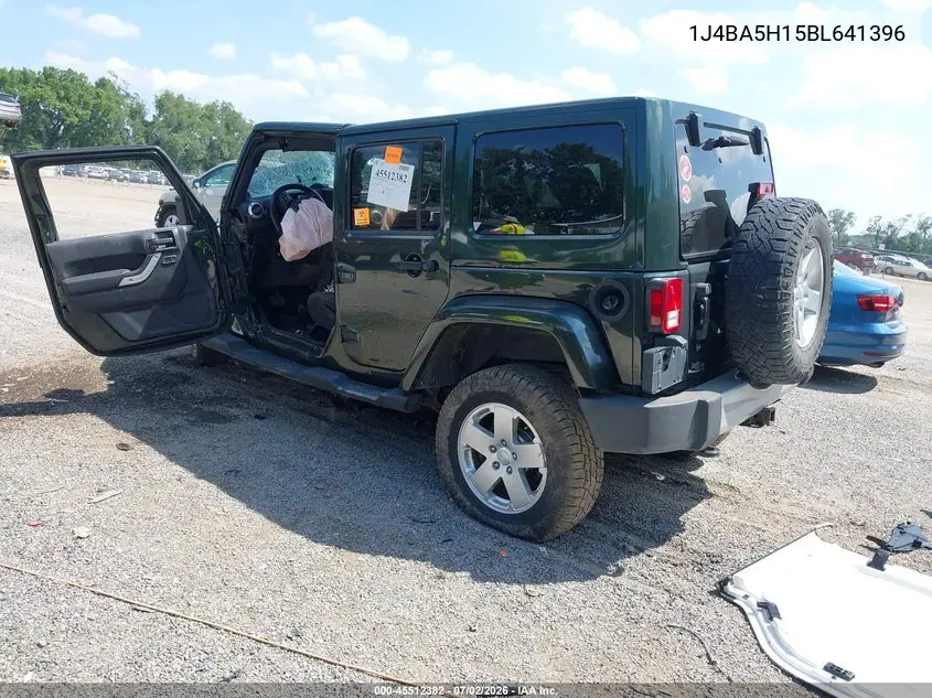 2011 Jeep Wrangler Unlimited Sahara VIN: 1J4BA5H15BL641396 Lot: 45512382