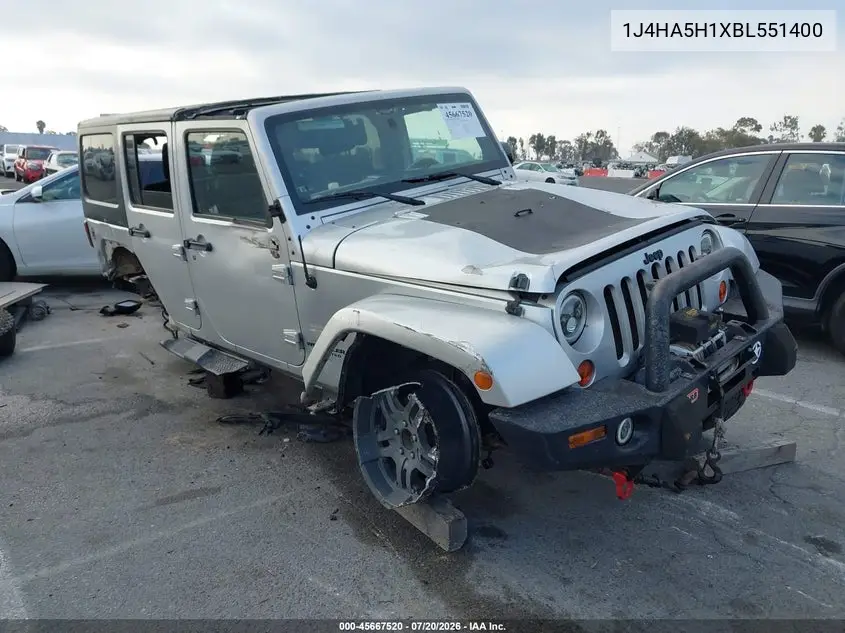2011 Jeep Wrangler Unlimited Sahara VIN: 1J4HA5H1XBL551400 Lot: 45667520