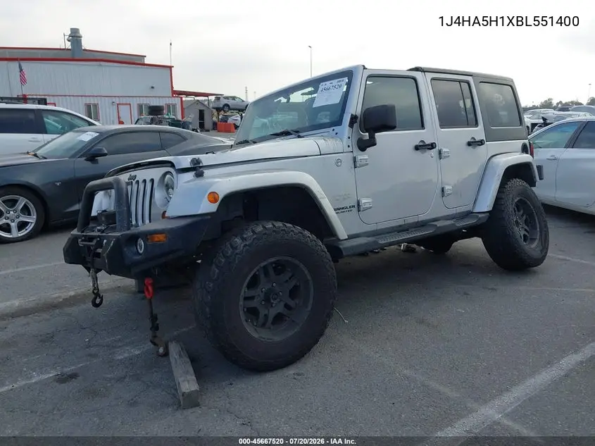 2011 Jeep Wrangler Unlimited Sahara VIN: 1J4HA5H1XBL551400 Lot: 45667520