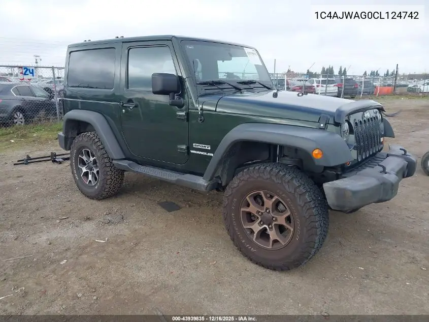1C4AJWAG0CL124742 2012 Jeep Wrangler Sport