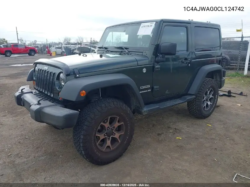1C4AJWAG0CL124742 2012 Jeep Wrangler Sport