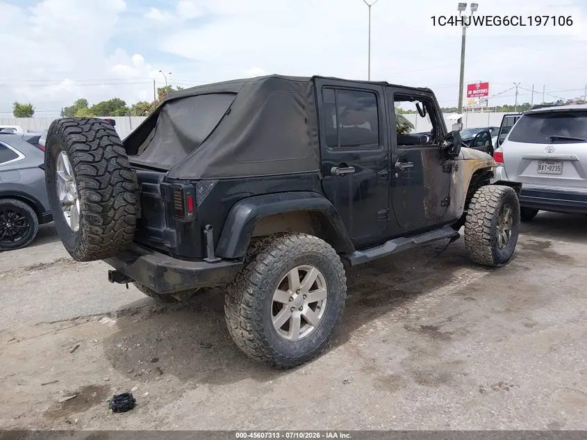 2012 Jeep Wrangler Unlimited Sahara VIN: 1C4HJWEG6CL197106 Lot: 45607313