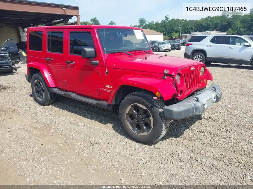 2012 Jeep Wrangler Unlimited Sahara VIN: 1C4BJWEG9CL187465 Lot: 45637199