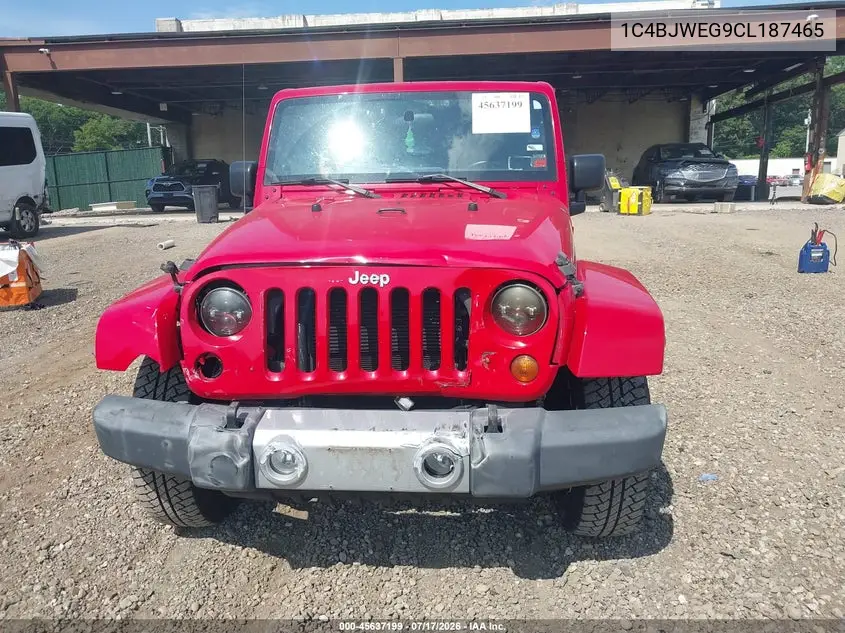 2012 Jeep Wrangler Unlimited Sahara VIN: 1C4BJWEG9CL187465 Lot: 45637199