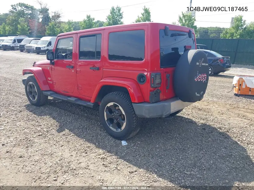 2012 Jeep Wrangler Unlimited Sahara VIN: 1C4BJWEG9CL187465 Lot: 45637199