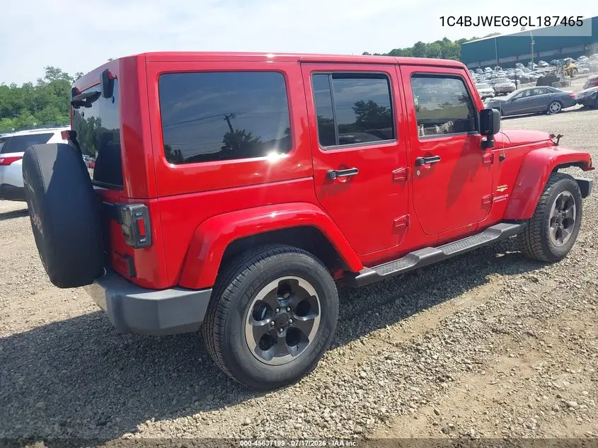 2012 Jeep Wrangler Unlimited Sahara VIN: 1C4BJWEG9CL187465 Lot: 45637199