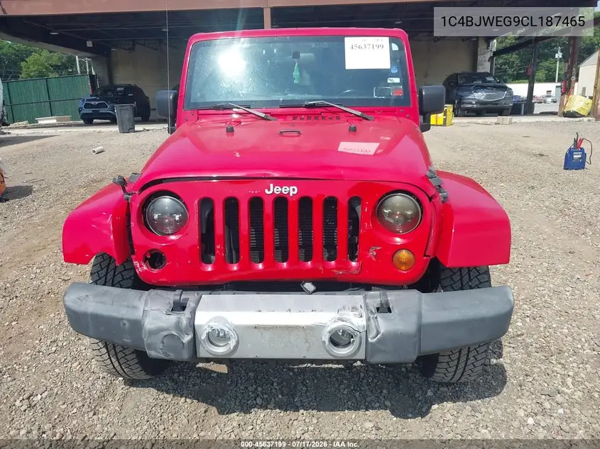 2012 Jeep Wrangler Unlimited Sahara VIN: 1C4BJWEG9CL187465 Lot: 45637199