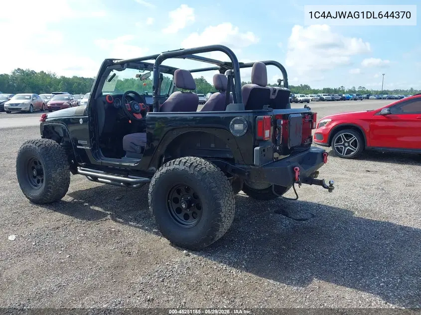 1C4AJWAG1DL644370 2013 Jeep Wrangler Sport