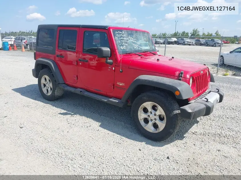2014 Jeep Wrangler Unlimited Sahara VIN: 1C4BJWEGXEL127164 Lot: 12639641