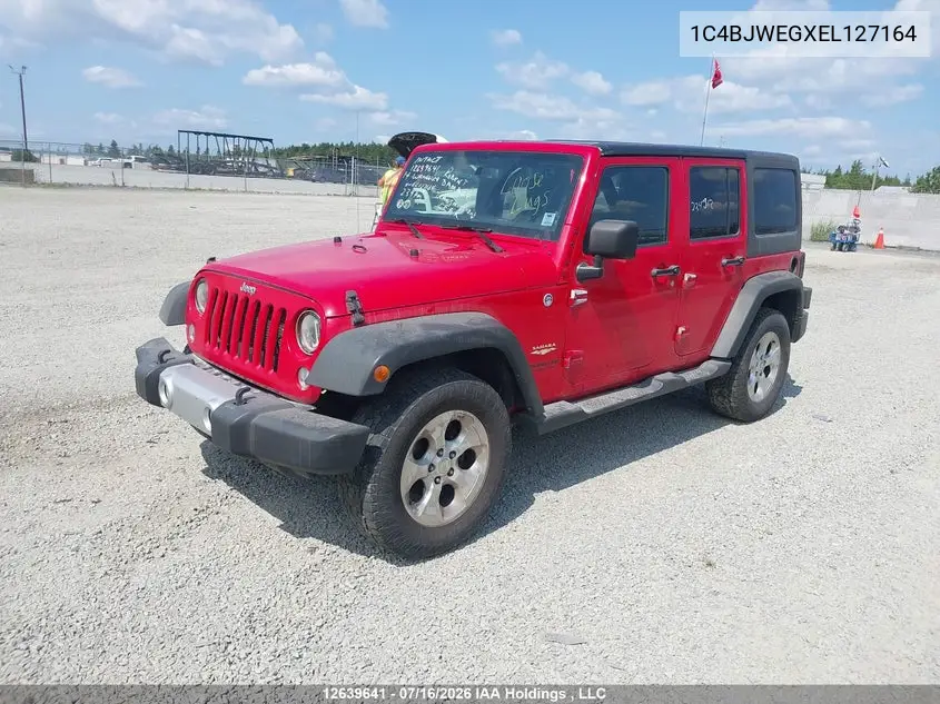 2014 Jeep Wrangler Unlimited Sahara VIN: 1C4BJWEGXEL127164 Lot: 12639641
