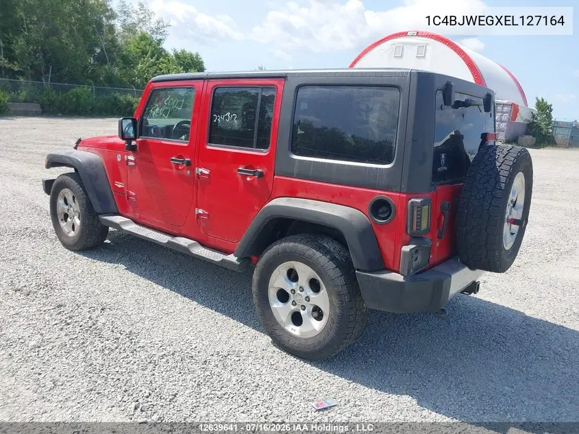 2014 Jeep Wrangler Unlimited Sahara VIN: 1C4BJWEGXEL127164 Lot: 12639641