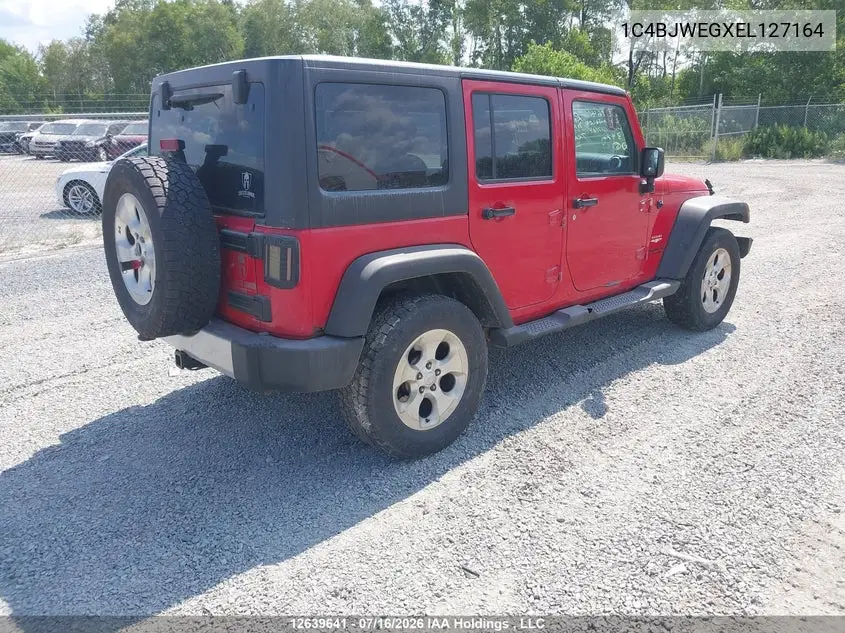 2014 Jeep Wrangler Unlimited Sahara VIN: 1C4BJWEGXEL127164 Lot: 12639641