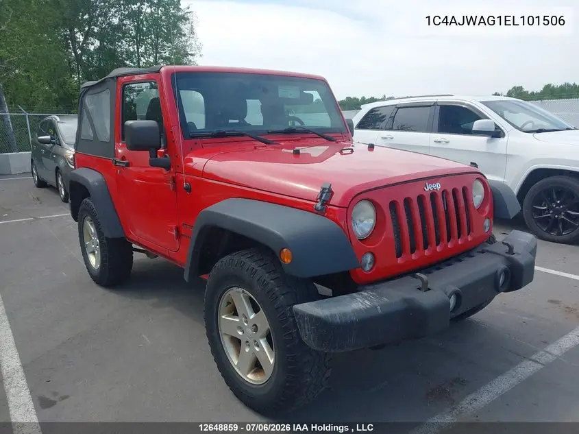 2014 Jeep Wrangler VIN: 1C4AJWAG1EL101506 Lot: 12648859