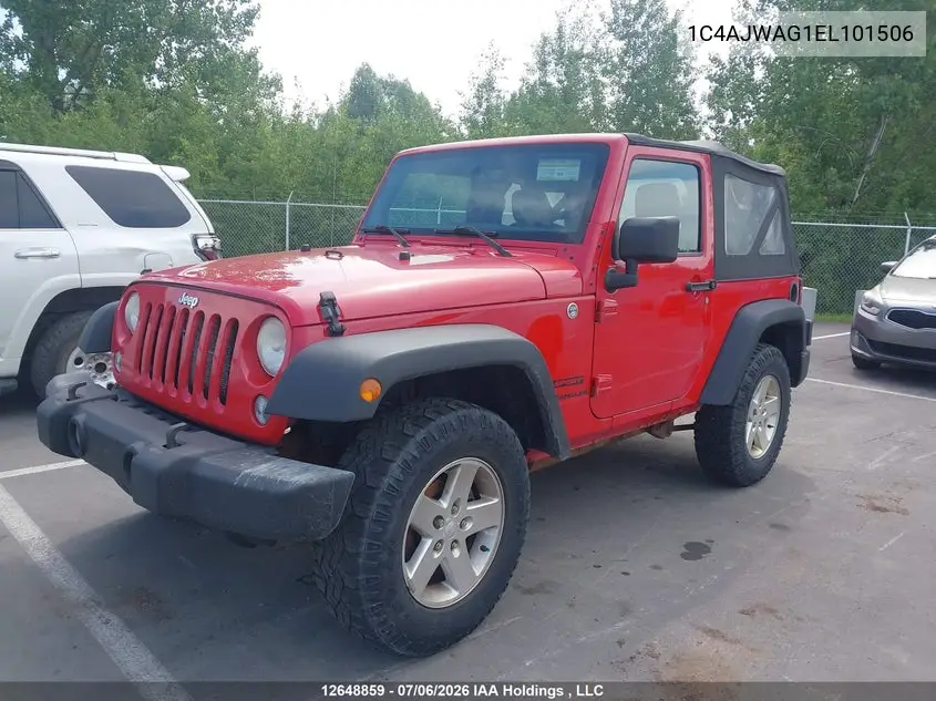 2014 Jeep Wrangler VIN: 1C4AJWAG1EL101506 Lot: 12648859