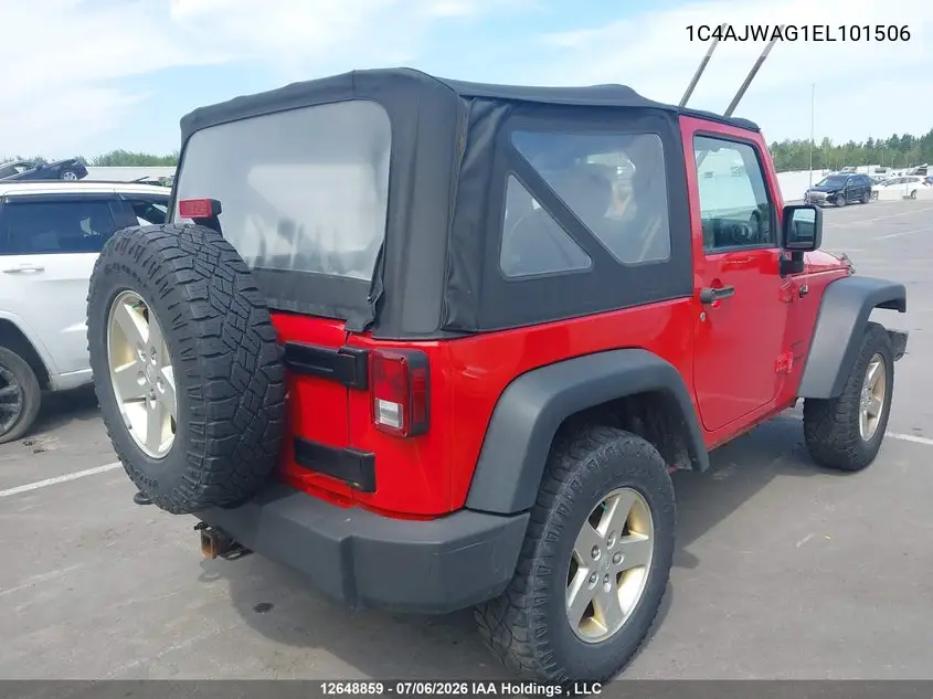 2014 Jeep Wrangler VIN: 1C4AJWAG1EL101506 Lot: 12648859