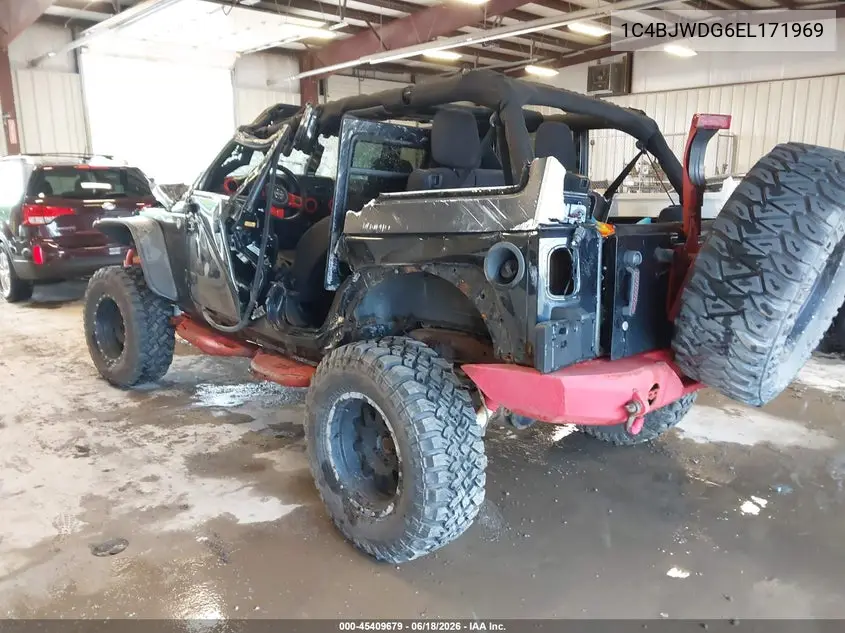 2014 Jeep Wrangler Unlimited Sport VIN: 1C4BJWDG6EL171969 Lot: 45409679