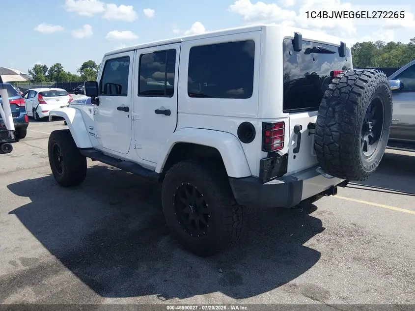 2014 Jeep Wrangler Unlimited Sahara VIN: 1C4BJWEG6EL272265 Lot: 45590027