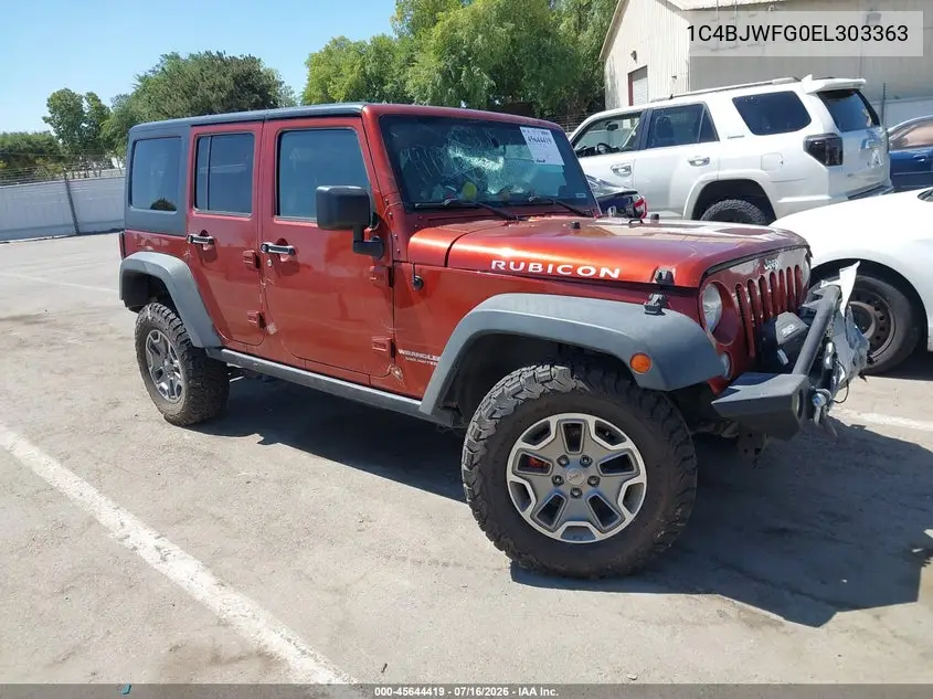 2014 Jeep Wrangler Unlimited Rubicon VIN: 1C4BJWFG0EL303363 Lot: 45644419