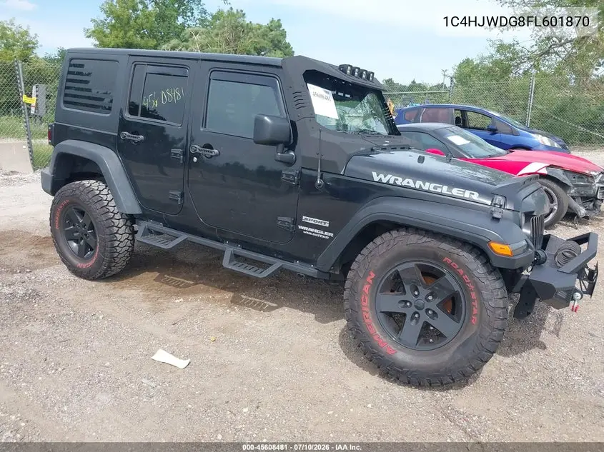 2015 Jeep Wrangler Unlimited Sport VIN: 1C4HJWDG8FL601870 Lot: 45608481