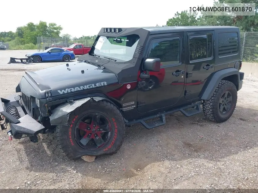 2015 Jeep Wrangler Unlimited Sport VIN: 1C4HJWDG8FL601870 Lot: 45608481