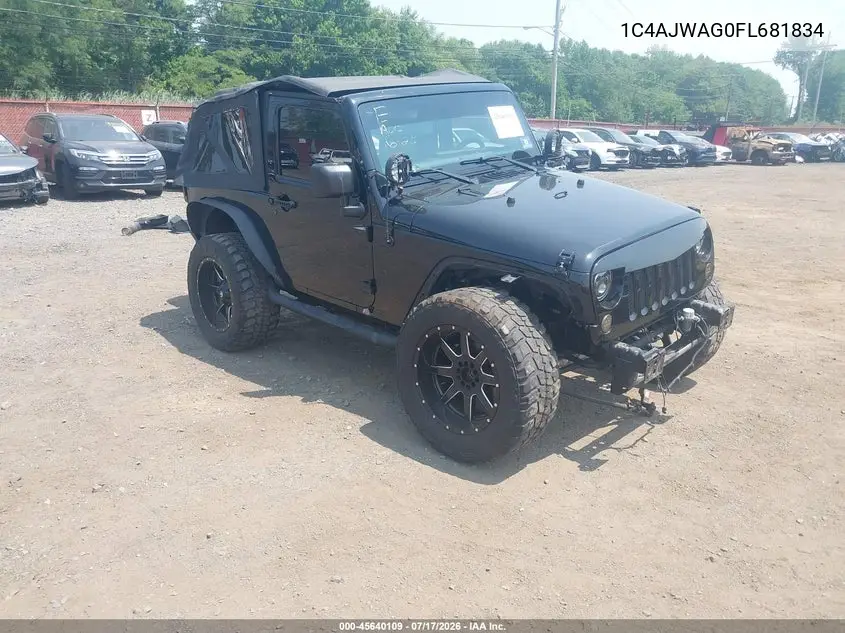 2015 Jeep Wrangler Sport VIN: 1C4AJWAG0FL681834 Lot: 45640109