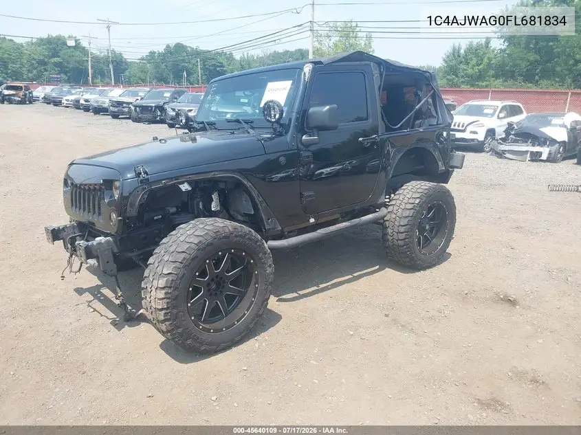 2015 Jeep Wrangler Sport VIN: 1C4AJWAG0FL681834 Lot: 45640109