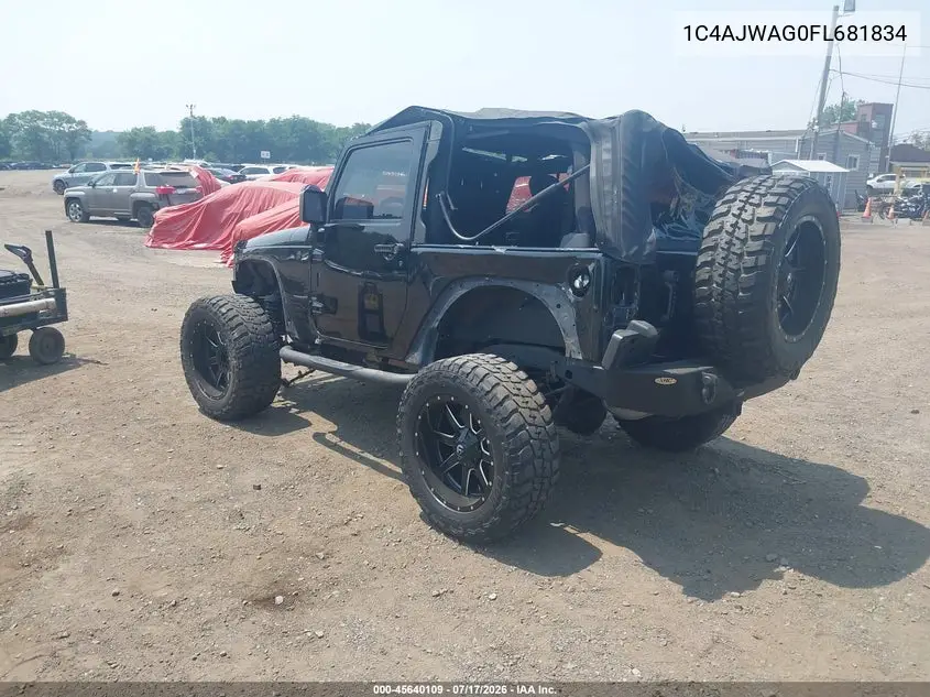 2015 Jeep Wrangler Sport VIN: 1C4AJWAG0FL681834 Lot: 45640109