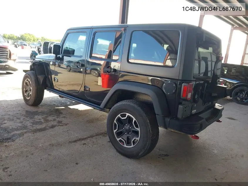 2015 Jeep Wrangler Unlimited Sport VIN: 1C4BJWDG4FL687670 Lot: 45658635
