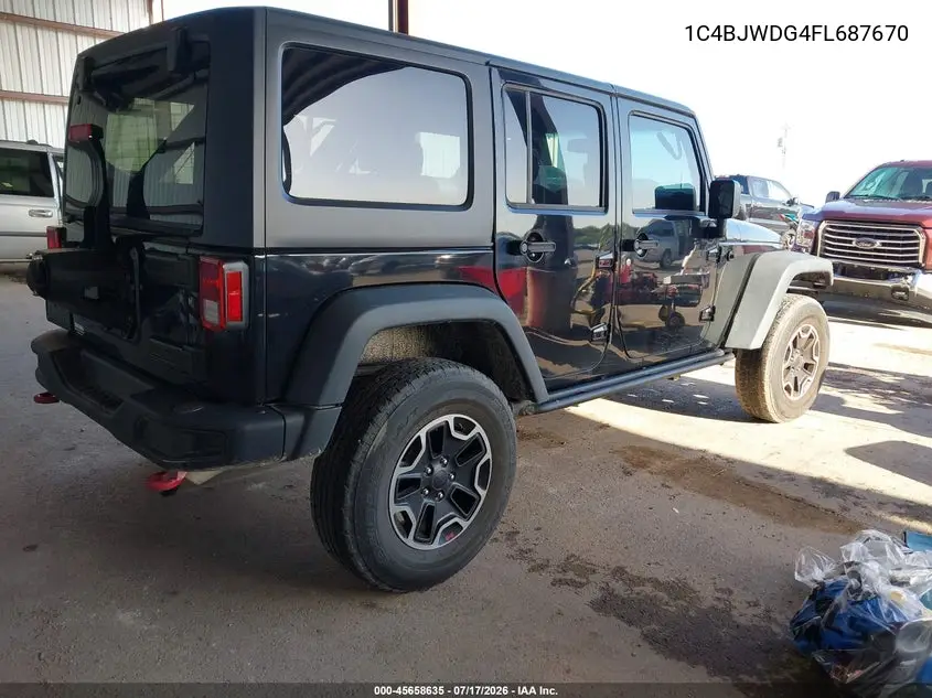 2015 Jeep Wrangler Unlimited Sport VIN: 1C4BJWDG4FL687670 Lot: 45658635