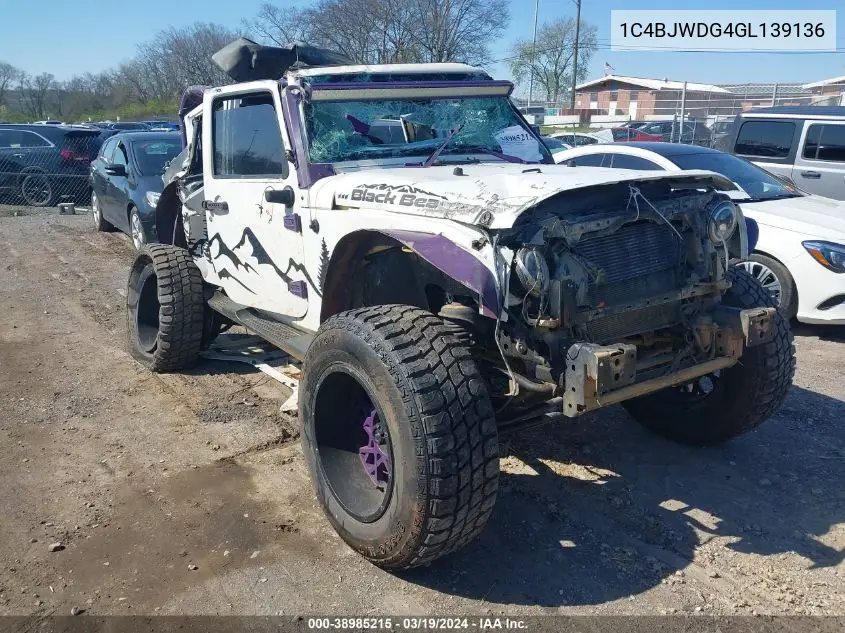 1C4BJWDG4GL139136 2016 Jeep Wrangler Unlimited Sport