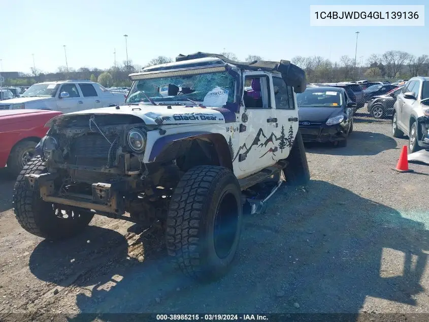 1C4BJWDG4GL139136 2016 Jeep Wrangler Unlimited Sport