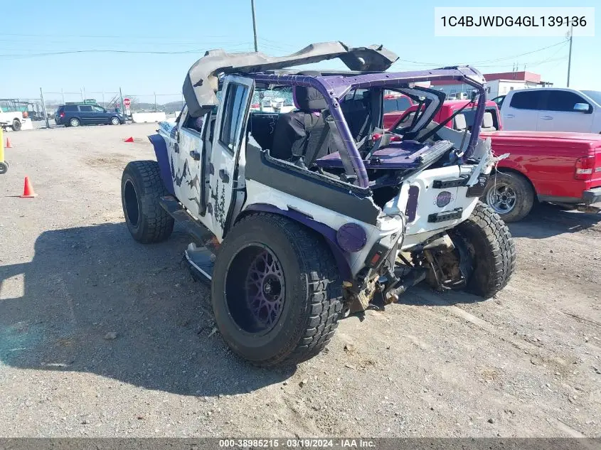 1C4BJWDG4GL139136 2016 Jeep Wrangler Unlimited Sport