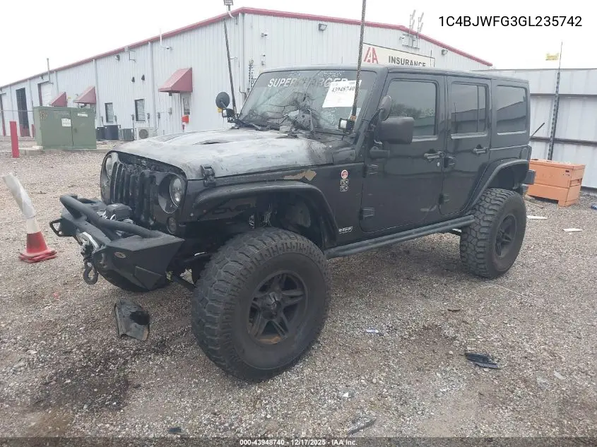 1C4BJWFG3GL235742 2016 Jeep Wrangler Unlimited Rubicon Hard Rock