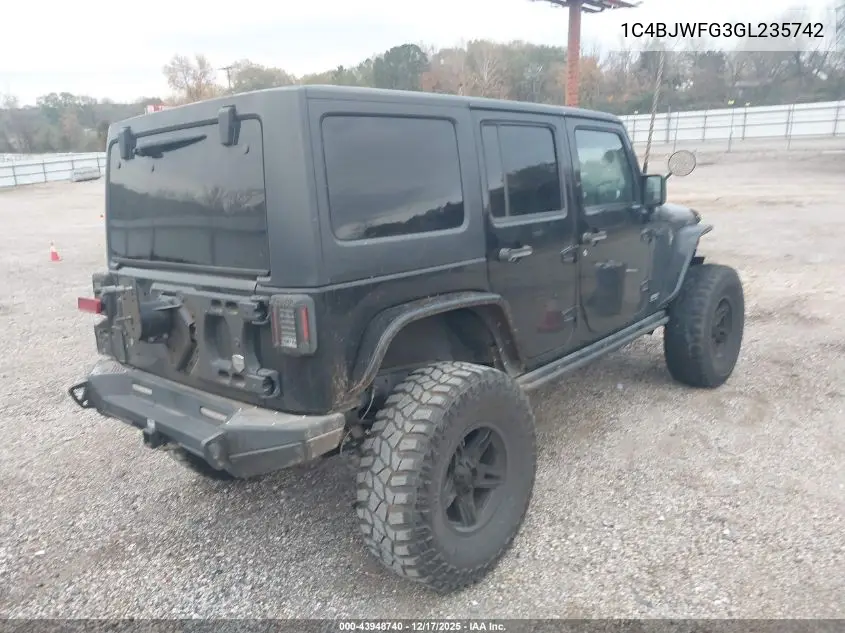 1C4BJWFG3GL235742 2016 Jeep Wrangler Unlimited Rubicon Hard Rock