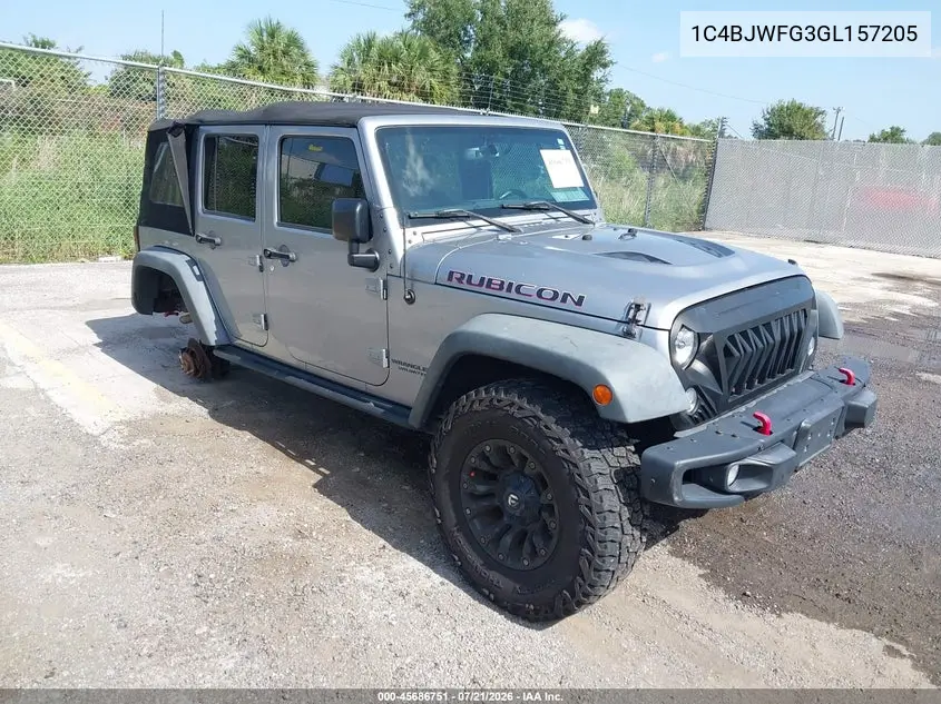 2016 Jeep Wrangler Unlimited Rubicon Hard Rock VIN: 1C4BJWFG3GL157205 Lot: 45686751