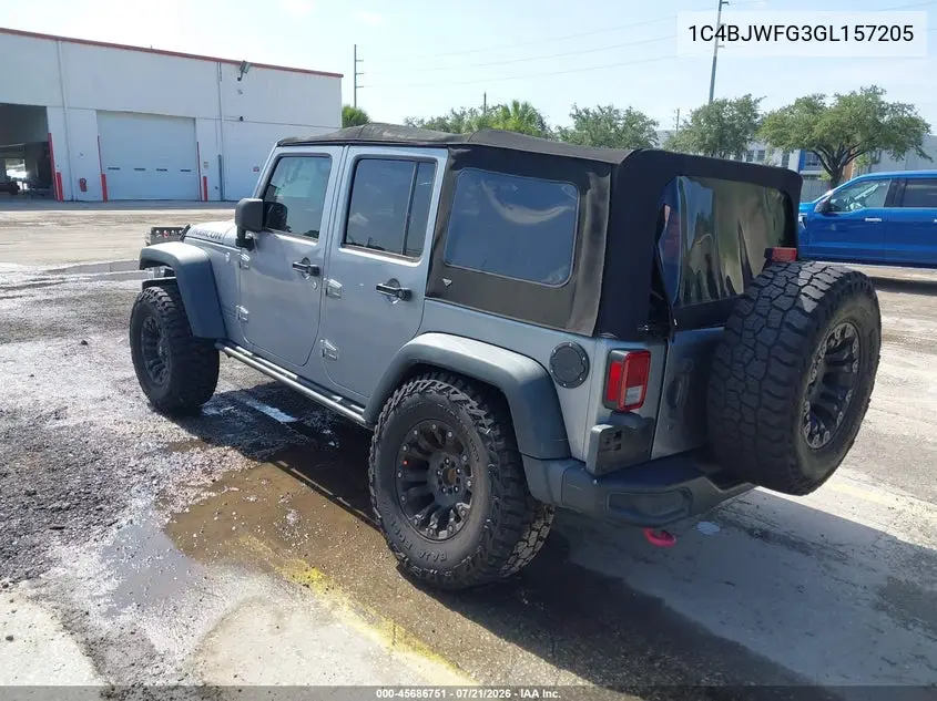 2016 Jeep Wrangler Unlimited Rubicon Hard Rock VIN: 1C4BJWFG3GL157205 Lot: 45686751