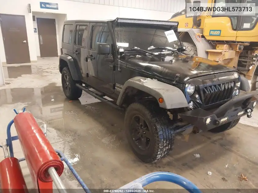 1C4BJWDG3HL573713 2017 Jeep Wrangler Unlimited Sport 4X4