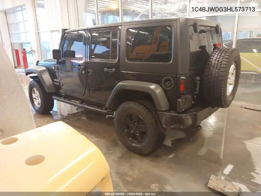 1C4BJWDG3HL573713 2017 Jeep Wrangler Unlimited Sport 4X4