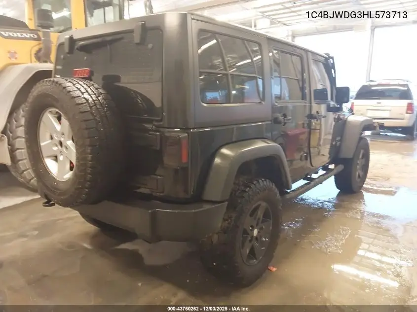 1C4BJWDG3HL573713 2017 Jeep Wrangler Unlimited Sport 4X4