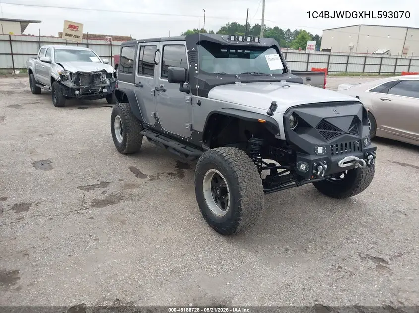 2017 Jeep Wrangler Unlimited Sport 4X4 VIN: 1C4BJWDGXHL593070 Lot: 45188728