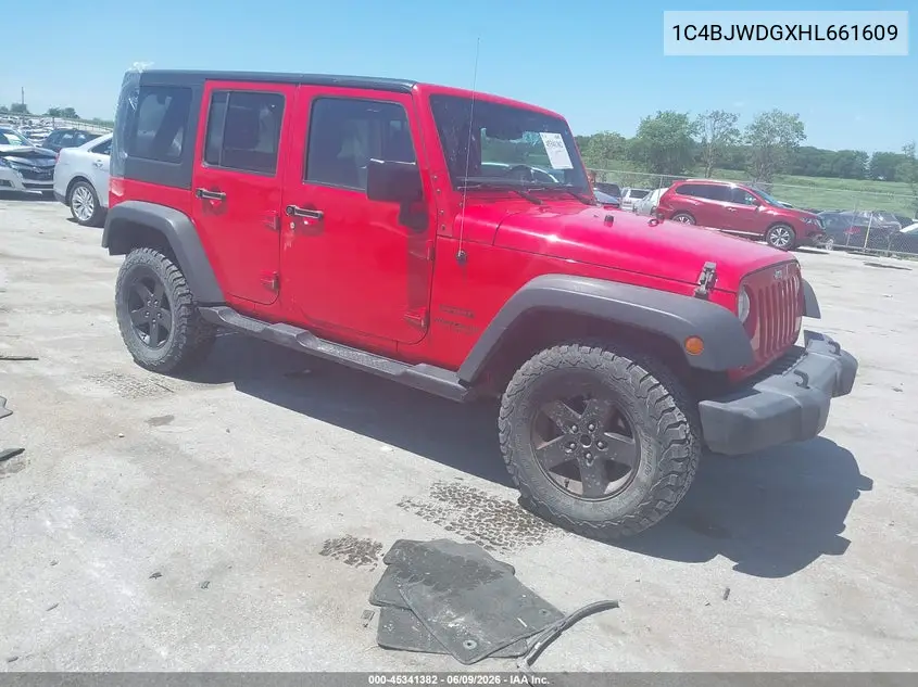 2017 Jeep Wrangler Unlimited Sport 4X4 VIN: 1C4BJWDGXHL661609 Lot: 45341382