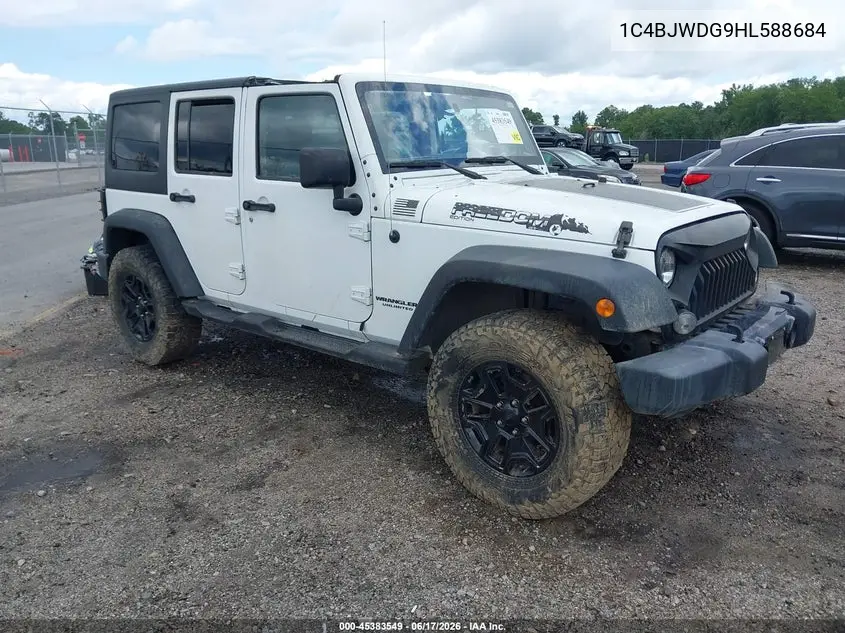 2017 Jeep Wrangler Unlimited Willy Wheeler 4X4 VIN: 1C4BJWDG9HL588684 Lot: 45383549