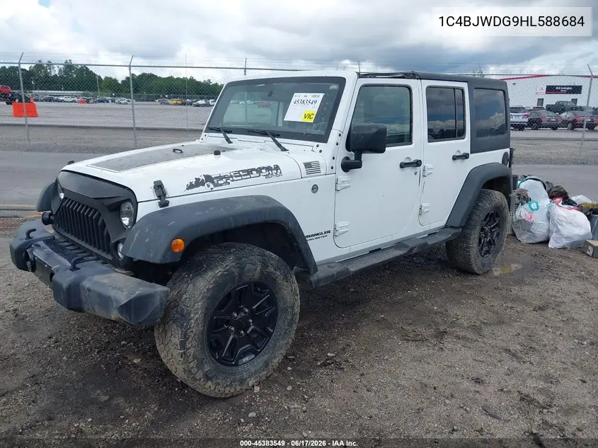 2017 Jeep Wrangler Unlimited Willy Wheeler 4X4 VIN: 1C4BJWDG9HL588684 Lot: 45383549
