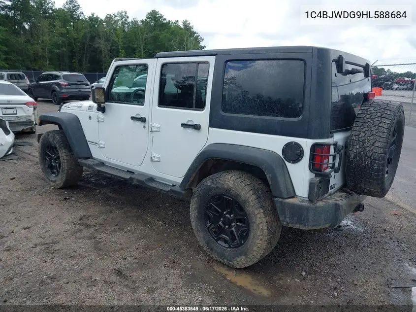 2017 Jeep Wrangler Unlimited Willy Wheeler 4X4 VIN: 1C4BJWDG9HL588684 Lot: 45383549