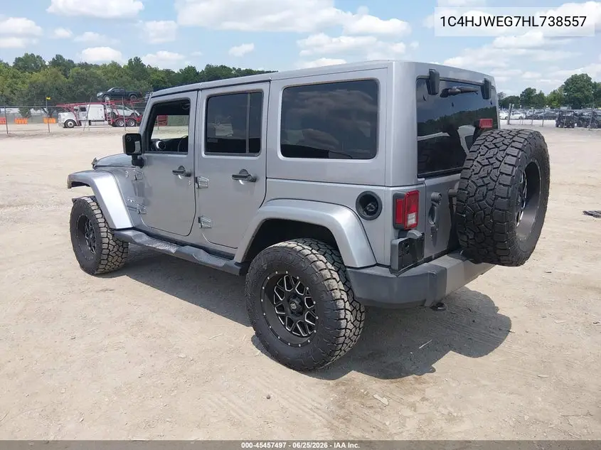 2017 Jeep Wrangler Unlimited Sahara VIN: 1C4HJWEG7HL738557 Lot: 45457497