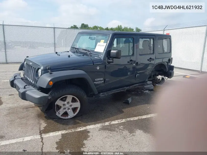 2017 Jeep Wrangler Unlimited Sport VIN: 1C4BJWDG4HL621932 Lot: 45541059