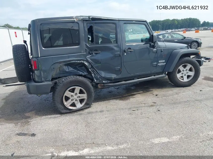 2017 Jeep Wrangler Unlimited Sport VIN: 1C4BJWDG4HL621932 Lot: 45541059