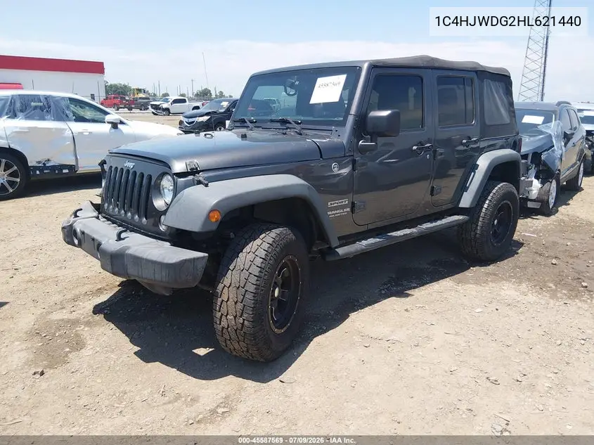 2017 Jeep Wrangler Unlimited Sport VIN: 1C4HJWDG2HL621440 Lot: 45587569