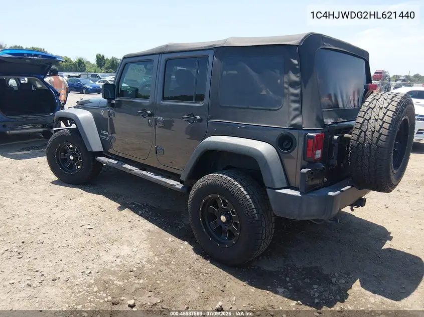 2017 Jeep Wrangler Unlimited Sport VIN: 1C4HJWDG2HL621440 Lot: 45587569