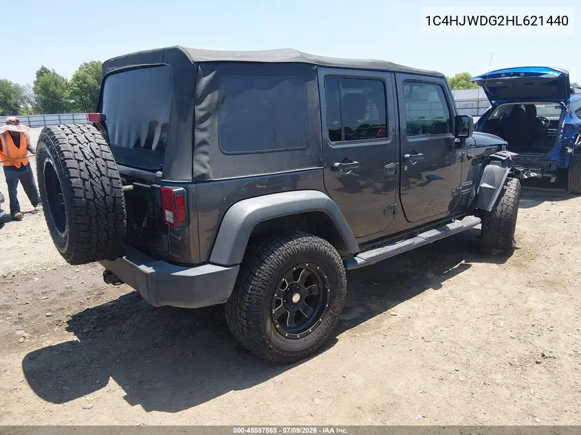 2017 Jeep Wrangler Unlimited Sport VIN: 1C4HJWDG2HL621440 Lot: 45587569